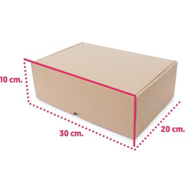 Corrugated Cardboard Box - Made from Recycled Material- 10cm x 20cm x 30cm